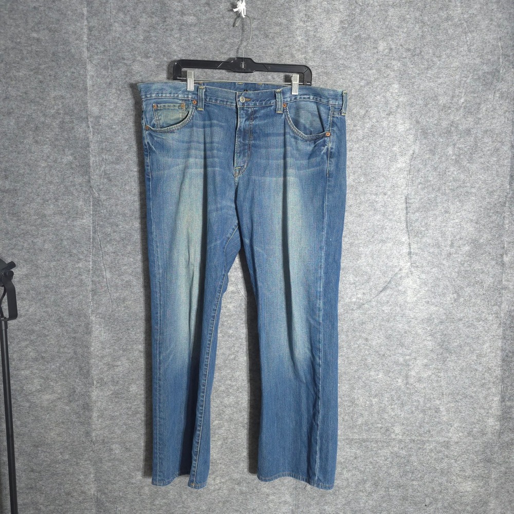 Lucky Brand Dungarees Men 40 Blue Straight Leg Made in USA Ringspun Cotton Jeans